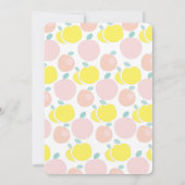 Pink Yellow Apple Pattern Baby shower Invitation Kaart (Achterkant)