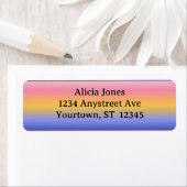 Pink Yellow Blue Gradient Etiket (Insitu)