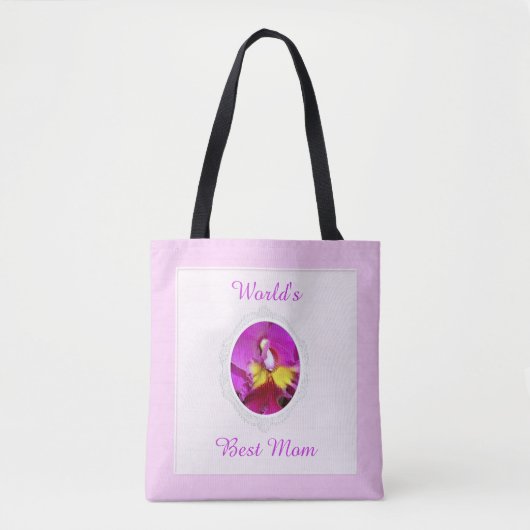 Pink Yellow Cattleya Orchid Moederdag Canvas tas (Voorkant)