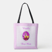 Pink Yellow Cattleya Orchid Moederdag Canvas tas (Achterkant)