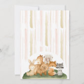 Pink Yellow Cute Animals Budget Oh Baby shower Kaart (Achterkant)