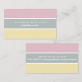 Pink yellow cute minimal feminine babysitting card visitekaartje (Voorkant / Achterkant)