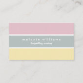 Pink yellow cute minimal feminine babysitting card visitekaartje (Voorkant)
