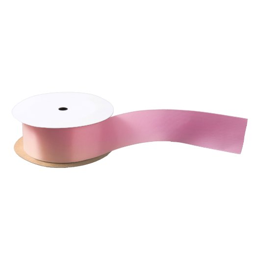 Pink Yellow Gradient Pattern Satin Ribbon Satijnen Lint (Spoel)