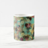 pink yellow green and blue circle pattern abstract koffiemok (Center)