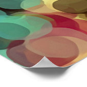 pink yellow green and blue circle pattern abstract poster (Hoek)