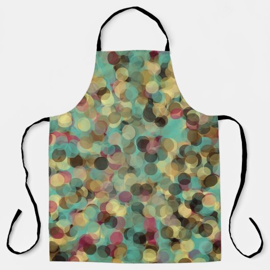 pink yellow green and blue circle pattern abstract schort (Voorkant)