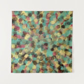 pink yellow green and blue circle pattern abstract wandkleed (Voorkant (horizontaal))