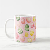 Pink Yellow Green Easter Eggs Koffiemok (Links)