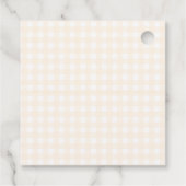 Pink & Yellow Lemon Bow Baby Shower Favor Bedankjes Labels (Achterkant)