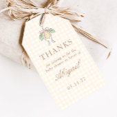 Pink & Yellow Lemon Bow Baby Shower Favor Cadeaulabel