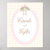 Pink & Yellow Lemon Bow Cards & Gifts Poster (Voorkant)
