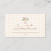 Pink & Yellow Lemon Bow Diaper Raffle Informatiekaartje (Voorkant)