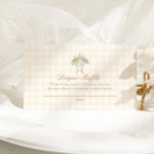 Pink & Yellow Lemon Bow Diaper Raffle Informatiekaartje