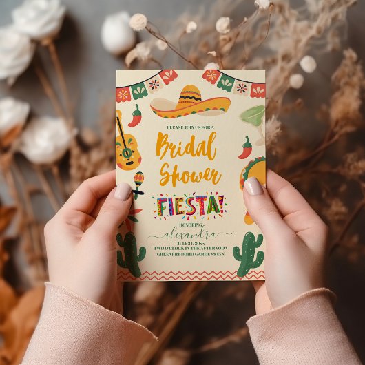 Pink Yellow Mexican Fiesta Vrijgezellenfeest Kaart