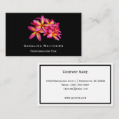 Pink Yellow Plumeria Floral Visitekaartje (Voorkant / Achterkant)