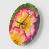 Pink Yellow Rose Grote Klok (Hoek)