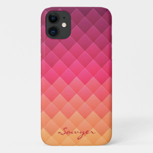 Pink & Yellow Striped Case-Mate iPhone Case