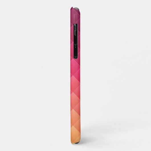 Pink & Yellow Striped Case-Mate iPhone Case (Achterkant/links)