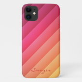 Pink & Yellow Striped Case-Mate iPhone Case (Achterkant)