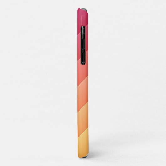 Pink & Yellow Striped Case-Mate iPhone Case (Achterkant/links)