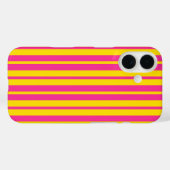 Pink Yellow Stylish Stripes Pattern Design  Case-Mate iPhone Case (Achterkant (horizontaal))