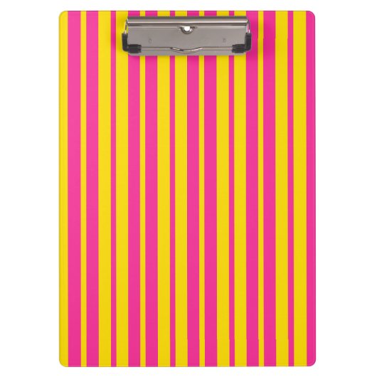 Pink Yellow Stylish Stripes Pattern Design  Klembord (Voorkant)