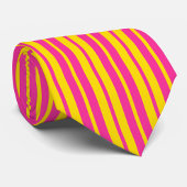 Pink Yellow Stylish Stripes Pattern Design  Stropdas