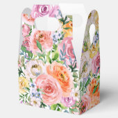 Pink Yellow White Oranje Roos Flowers Patroon Bedankdoosjes (Geopend)