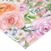 Pink Yellow White Oranje Roos Flowers Patroon Tafelkleed (Gekanteld)