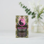 Pink Yin Yang Forest Princess Visitekaartjes (Staand voorkant)