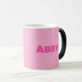 Pink Your Text Morphing Mug Magische Mok (Voorkant rechts)