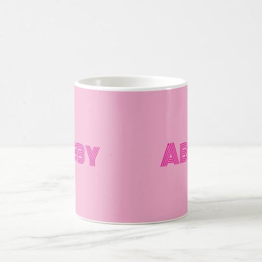 Pink Your Text Morphing Mug Magische Mok (Center)