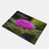 Pink Zazzle Gomphrena Deurmat (Schuin)