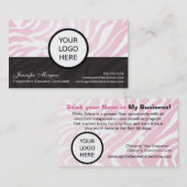 Pink Zebra Add Logo Visitekaartje (Voorkant / Achterkant)