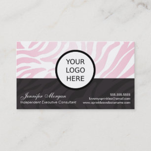 Pink Zebra Add Logo Visitekaartje