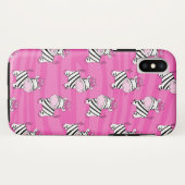 Pink Zebra Cute Animal Cell Case Kwestie (Achterkant (horizontaal))