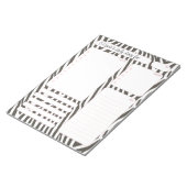 Pink Zebra Daily Planner Notes and To Do List Notitieblok (Schuin)