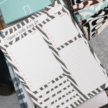 Pink Zebra Daily Planner Notes and To Do List Notitieblok<br><div class="desc">Pink Zebra Daily Planner Notes and To Do List</div>