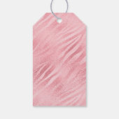 Pink Zebra Gold Glitzy Glitter Cadeaulabel (Achterkant)