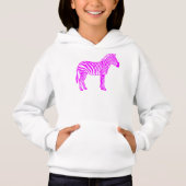 Pink Zebra Kids T-Shirt – Cute Striped Animal Tee  (Voorkant)