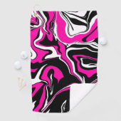 Pink Zebra Melt Golfhanddoek (Insitu)