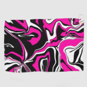 Pink Zebra Melt Golfhanddoek (Horizontaal)