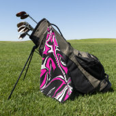 Pink Zebra Melt Golfhanddoek (Groen)