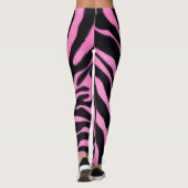 Pink Zebra Pattern Leggings – Bold Animal Print (Achterkant)