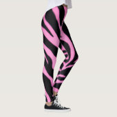 Pink Zebra Pattern Leggings – Bold Animal Print (Rechts)