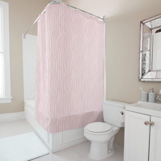 Pink Zebra Pattern Shower Curtain Douchegordijn (In situ)