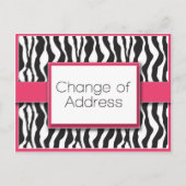 Pink Zebra Print Wijziging van adres Briefkaarten (Voorkant)