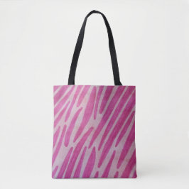 Pink zebra stripes tote bag