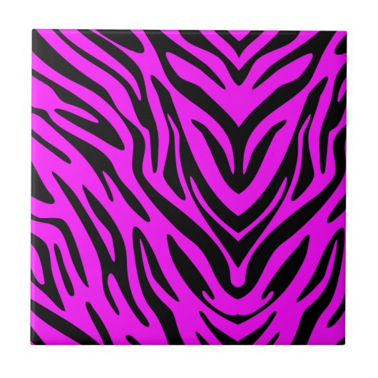 Pink Zebra Tegeltje (Voorkant)